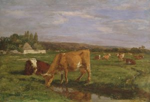 El valle del Touques, c.1858-62 de Eugene Louis Boudin